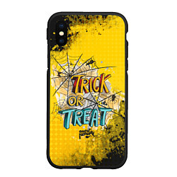 Чехол iPhone XS Max матовый !Trick or treat!, цвет: 3D-черный