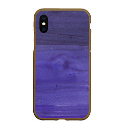 Чехол iPhone XS Max матовый Фиолетовые краски, цвет: 3D-коричневый
