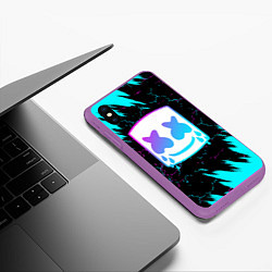 Чехол iPhone XS Max матовый MARSHMELLO NEON: МАРШМЕЛЛО НЕОН, цвет: 3D-фиолетовый — фото 2