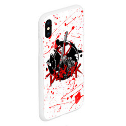 Чехол iPhone XS Max матовый BERSERK брызги краски, цвет: 3D-белый — фото 2