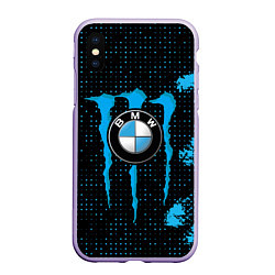 Чехол iPhone XS Max матовый MONSTER BMW MONSTER ENERGY, цвет: 3D-светло-сиреневый