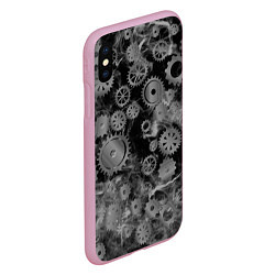 Чехол iPhone XS Max матовый Механизм и дым, стимпанк, цвет: 3D-розовый — фото 2