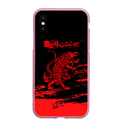 Чехол iPhone XS Max матовый Токийские мстители: Вальгалла, цвет: 3D-розовый