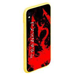 Чехол iPhone XS Max матовый TES RED DRAGON, FUS RO DAH SYMBOL, цвет: 3D-желтый — фото 2
