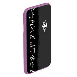 Чехол iPhone XS Max матовый THE ELDER SCROLLS SKYRIM FUS RO DAH, цвет: 3D-фиолетовый — фото 2