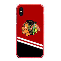 Чехол iPhone XS Max матовый Chicago Blackhawks, NHL