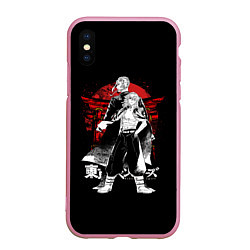 Чехол iPhone XS Max матовый Draken & Mickey TOKYO REVENGERS, цвет: 3D-розовый