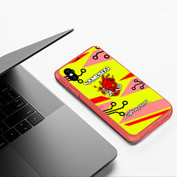 Чехол iPhone XS Max матовый Cyberpunk 2077 Киберматрица, цвет: 3D-красный — фото 2