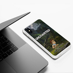 Чехол iPhone XS Max матовый Uncharted На картах не значится, цвет: 3D-белый — фото 2
