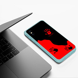 Чехол iPhone XS Max матовый WE KNOW RED LOGO, цвет: 3D-мятный — фото 2