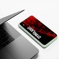 Чехол iPhone XS Max матовый DYING LIGHT RED ZOMBIE FACE, цвет: 3D-салатовый — фото 2