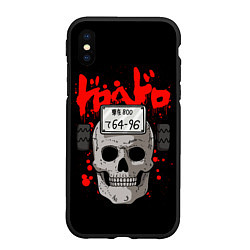 Чехол iPhone XS Max матовый Дорохедоро - маска Эбису