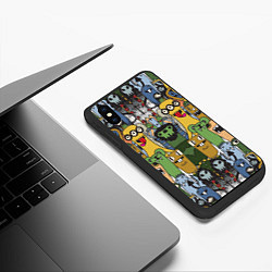 Чехол iPhone XS Max матовый Семья монстров в деле, цвет: 3D-черный — фото 2
