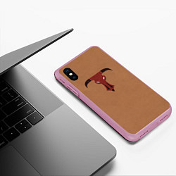 Чехол iPhone XS Max матовый Минотавры цвет ордена, цвет: 3D-розовый — фото 2