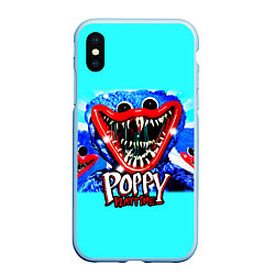 Чехол iPhone XS Max матовый Poppy Playtime, цвет: 3D-голубой