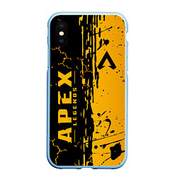 Чехол iPhone XS Max матовый АПЕКС ЛЕГЕНДС, цвет: 3D-голубой