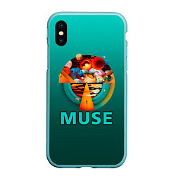 Чехол iPhone XS Max матовый The Resistance - Muse, цвет: 3D-мятный