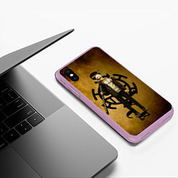 Чехол iPhone XS Max матовый Трафальгар Ло One Piece c нодати, цвет: 3D-сиреневый — фото 2