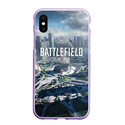 Чехол iPhone XS Max матовый Battlefield 2042 - КАЛЕЙДОСКОП, цвет: 3D-сиреневый