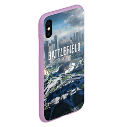 Чехол iPhone XS Max матовый Battlefield 2042 - КАЛЕЙДОСКОП, цвет: 3D-сиреневый — фото 2