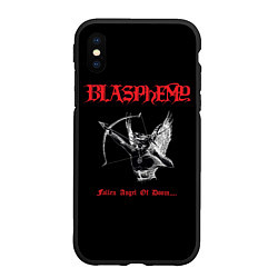 Чехол iPhone XS Max матовый Blasphemy - Fallen Angel of Doom, цвет: 3D-черный