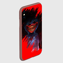 Чехол iPhone XS Max матовый Huggy Wuggy: Horror Game, цвет: 3D-коричневый — фото 2