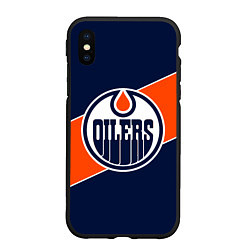 Чехол iPhone XS Max матовый Эдмонтон Ойлерз Edmonton Oilers NHL