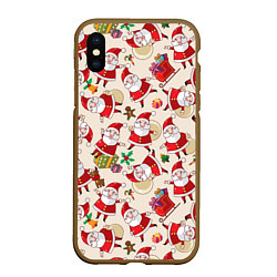 Чехол iPhone XS Max матовый Дед Мороз!, цвет: 3D-коричневый