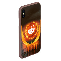 Чехол iPhone XS Max матовый REDDIT I SEE YOU РЕДДИТ СЛЕДИТ ЗА ВСЕМИ, цвет: 3D-коричневый — фото 2