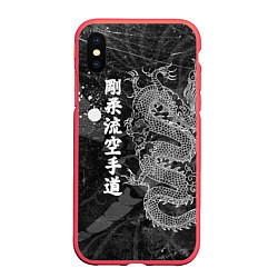 Чехол iPhone XS Max матовый Токийский Дракон Иероглифы Dragon Japan