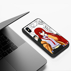 Чехол iPhone XS Max матовый Врата Штейна SteinsGate, цвет: 3D-черный — фото 2