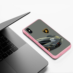 Чехол iPhone XS Max матовый Lamborghini concept 2020, цвет: 3D-баблгам — фото 2