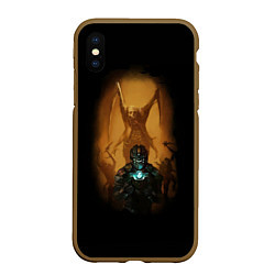 Чехол iPhone XS Max матовый Necromorph, цвет: 3D-коричневый