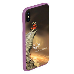 Чехол iPhone XS Max матовый Follow the Leader - Korn, цвет: 3D-фиолетовый — фото 2