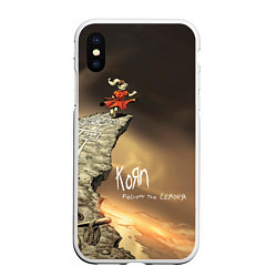 Чехол iPhone XS Max матовый Follow the Leader - Korn, цвет: 3D-белый