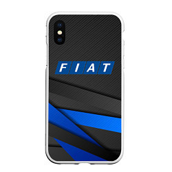 Чехол iPhone XS Max матовый FIAT SPORT ФИАТ СПОРТ, цвет: 3D-белый