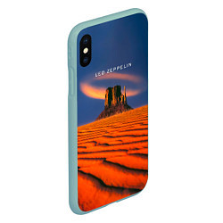 Чехол iPhone XS Max матовый Led Zeppelin коллекционное, цвет: 3D-мятный — фото 2