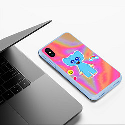 Чехол iPhone XS Max матовый POPPY PLAYTIME - МАЛЫШ ХАГГИ ВАГГИ, цвет: 3D-голубой — фото 2