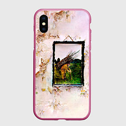 Чехол iPhone XS Max матовый Led Zeppelin IV - четвёртый студийный альбом, цвет: 3D-малиновый