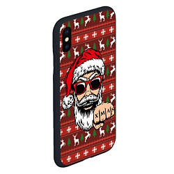 Чехол iPhone XS Max матовый Bad Santa Плохой Санта, цвет: 3D-черный — фото 2