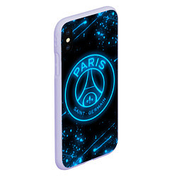 Чехол iPhone XS Max матовый PSG NEON STYLE SPORT ПСГ НЕОН, цвет: 3D-светло-сиреневый — фото 2