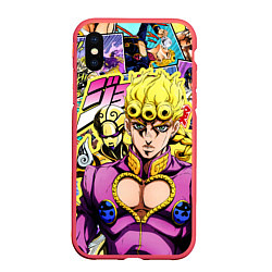 Чехол iPhone XS Max матовый JoJos Bizarre Adventure - Джорно Джованна, цвет: 3D-красный