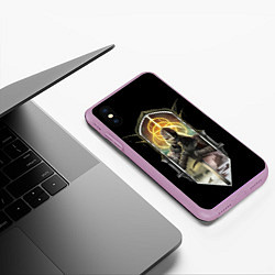 Чехол iPhone XS Max матовый Elden Ring fire keeper, цвет: 3D-сиреневый — фото 2
