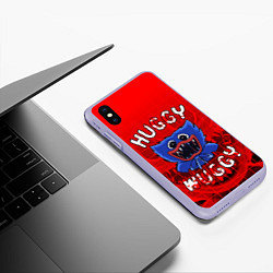 Чехол iPhone XS Max матовый POPPY PLAYTIME ПОППИ ПЛЕЙТАЙМ ХАГГИ ВАГГИ RED STYL, цвет: 3D-светло-сиреневый — фото 2