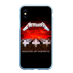 Чехол iPhone XS Max матовый Master of Puppets - Metallica, цвет: 3D-голубой