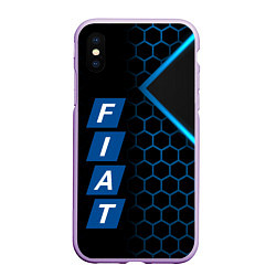 Чехол iPhone XS Max матовый FIAT BLUE SPORT ФИАТ СПОРТ, цвет: 3D-сиреневый