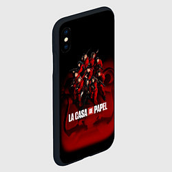 Чехол iPhone XS Max матовый ГЕРОИ СЕРИАЛА БУМАЖНЫЙ ДОМ - LA CASA DE PAPEL, цвет: 3D-черный — фото 2