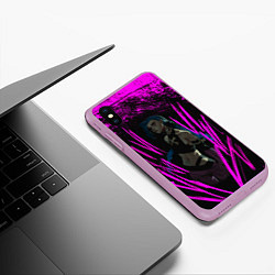 Чехол iPhone XS Max матовый Pink Jinx, цвет: 3D-сиреневый — фото 2