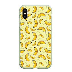 Чехол iPhone XS Max матовый Банановый Бум, цвет: 3D-салатовый