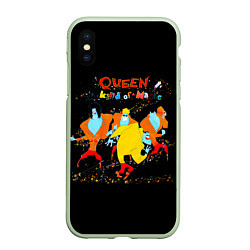 Чехол iPhone XS Max матовый A Kind of Magic - Queen, цвет: 3D-салатовый